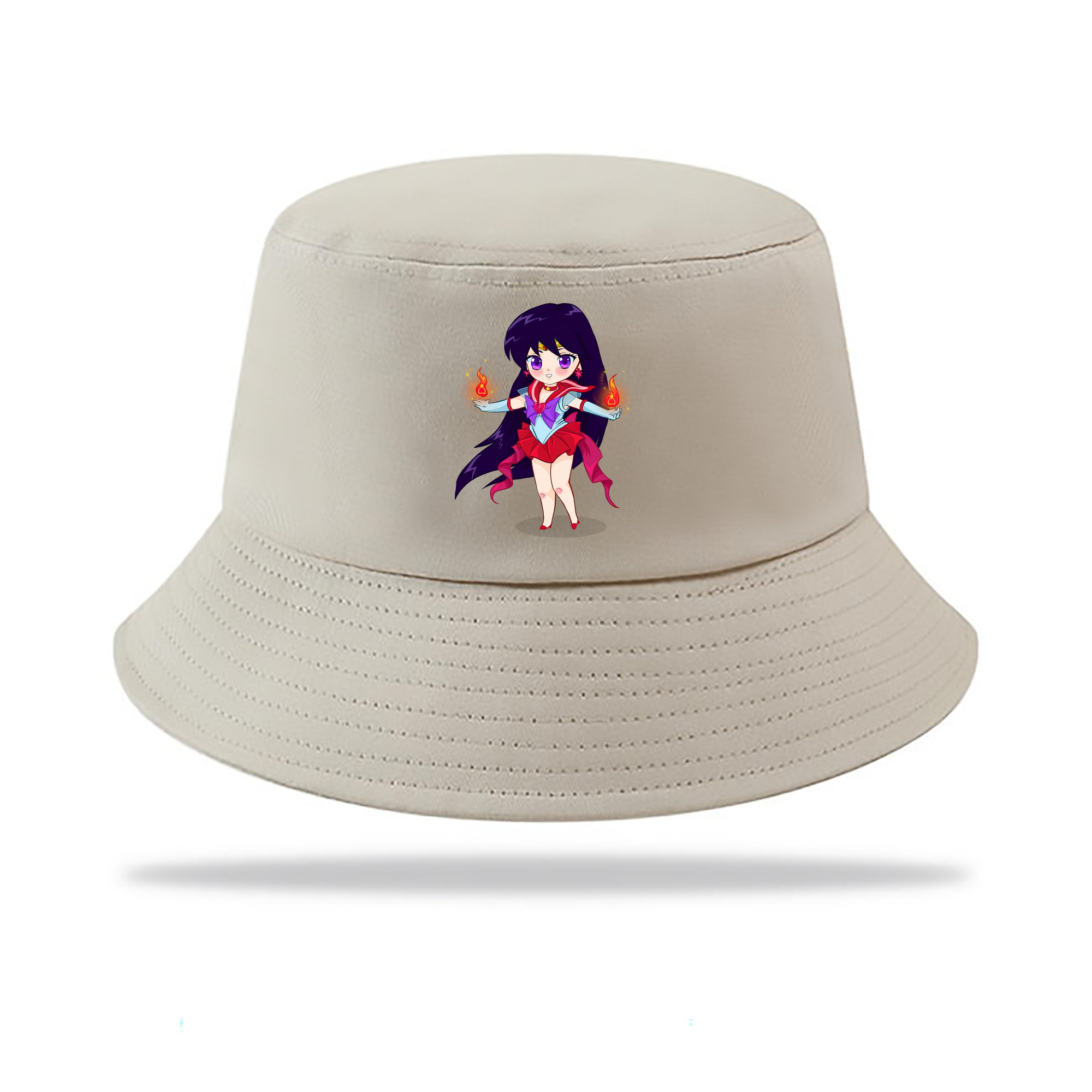 （画像用） 美少女戦士セーラームーン 火野レイ ひの レイ Sailor Moon Hino Rei （セーラーマーズ,Sailor Mars） アウトドア日除けバケットハット